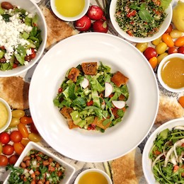 SAJJ Mediterranean salads